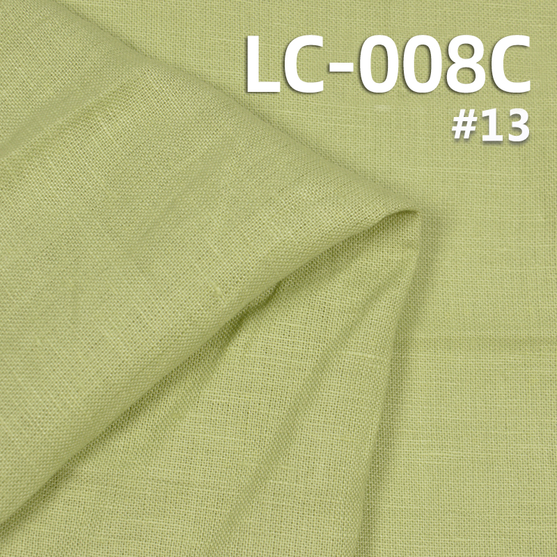 Linen Cotton Plain Weave Fabric | 140g/m² Spring-Summer Dyed Fabric | Rustic Style for Dresses, Tops, Apparel