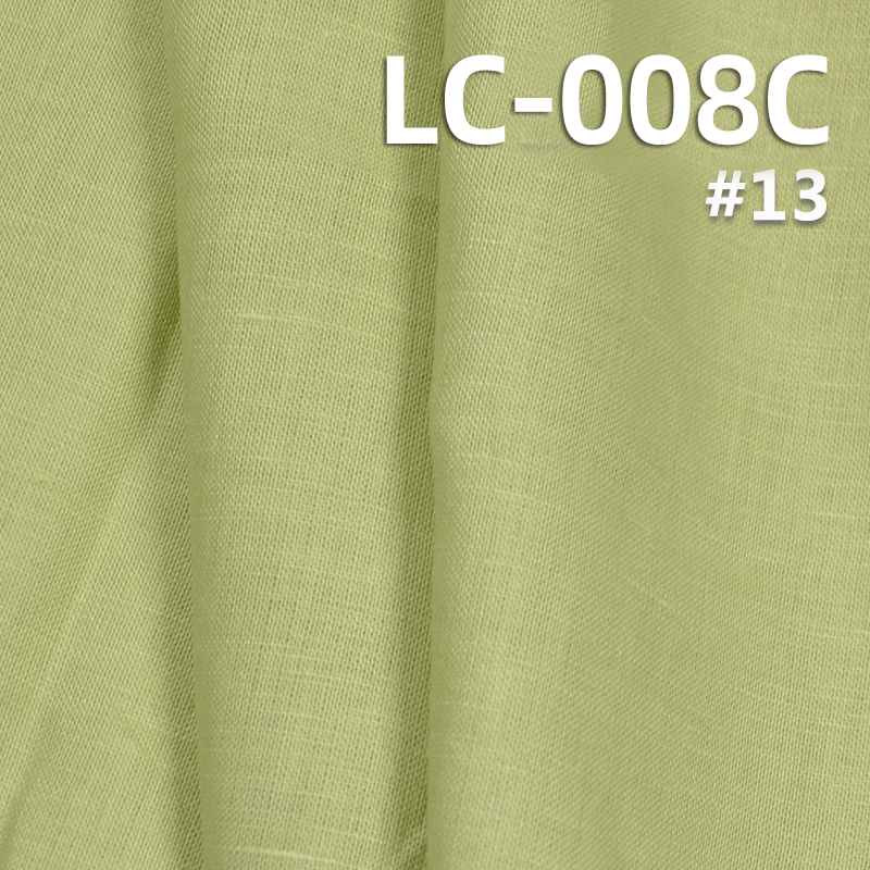 Linen Cotton Plain Weave Fabric | 140g/m² Spring-Summer Dyed Fabric | Rustic Style for Dresses, Tops, Apparel