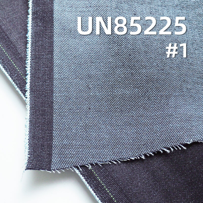 Stretch Denim Fabric | 8.8 oz Cotton-Polyester-Spandex  Denim | Warp Striped Slub Fabric | 3/1 "Z"Twill | Denim for Jeans, Skirts, Shirts