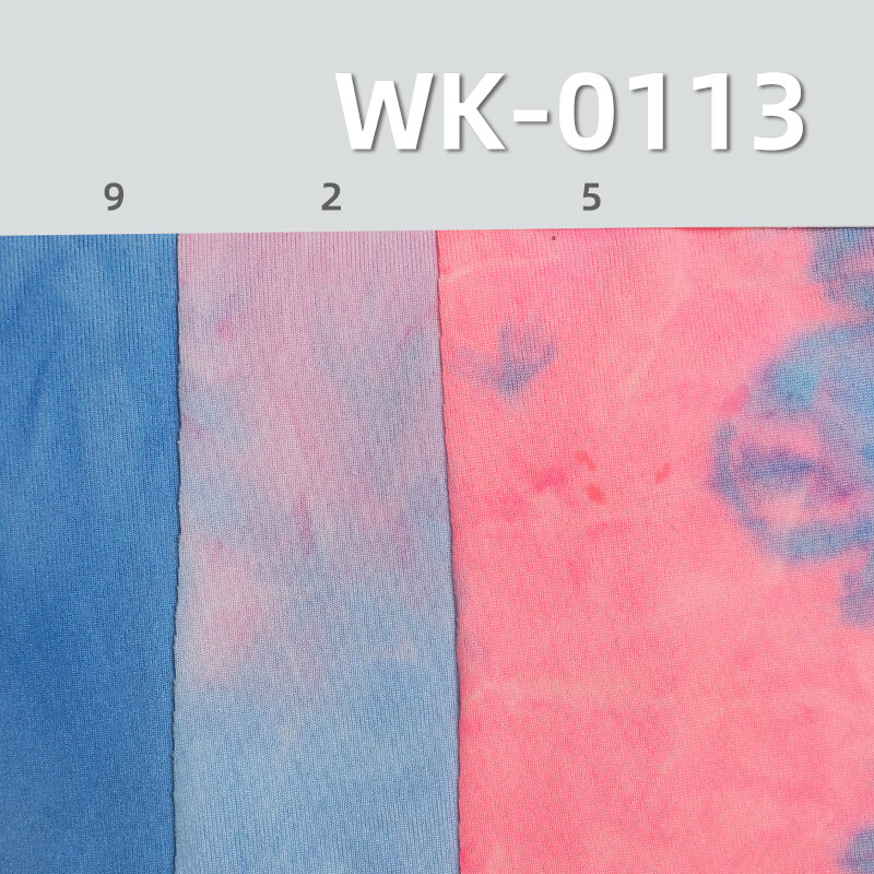 170g/m² Knit Milk Silk Fabric | Tie-Dye Brushed Single Jersey | High Stretch Polyester T-Shirt Fabric | Ideal for Undershirts & Tees