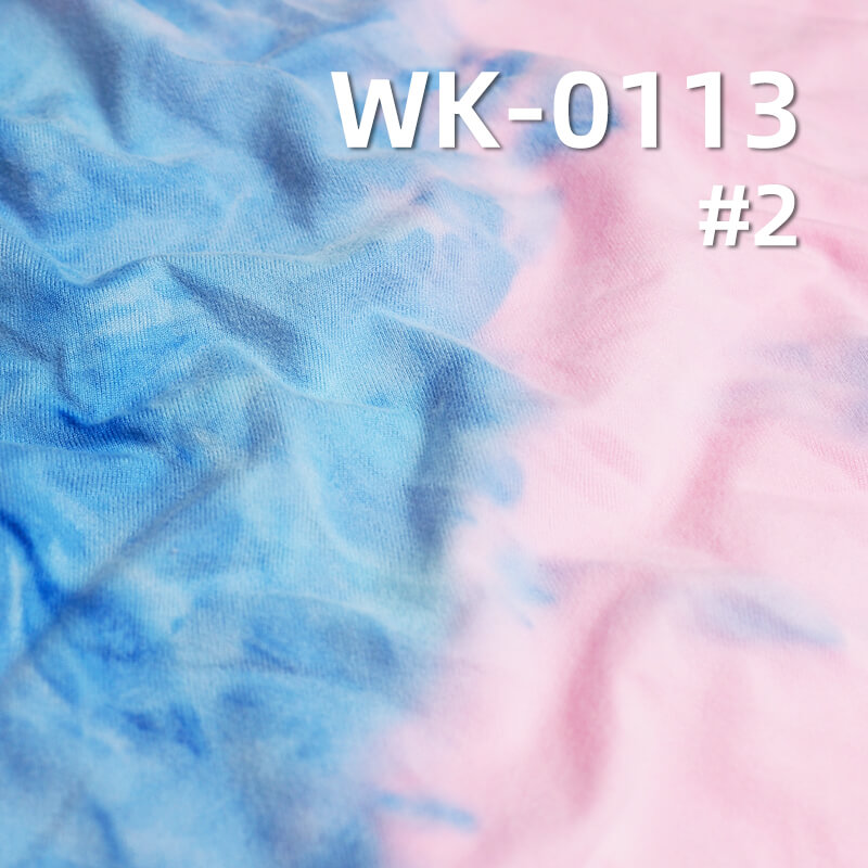 170g/m² Knit Milk Silk Fabric | Tie-Dye Brushed Single Jersey | High Stretch Polyester T-Shirt Fabric | Ideal for Undershirts & Tees