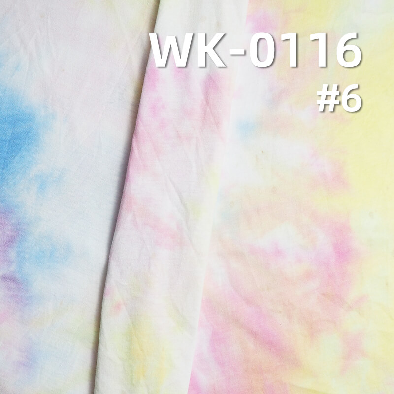160g/m² Combed Cotton Knit Fabric | 26S Single Jersey Tie-Dye T-Shirt & Undershirt Material