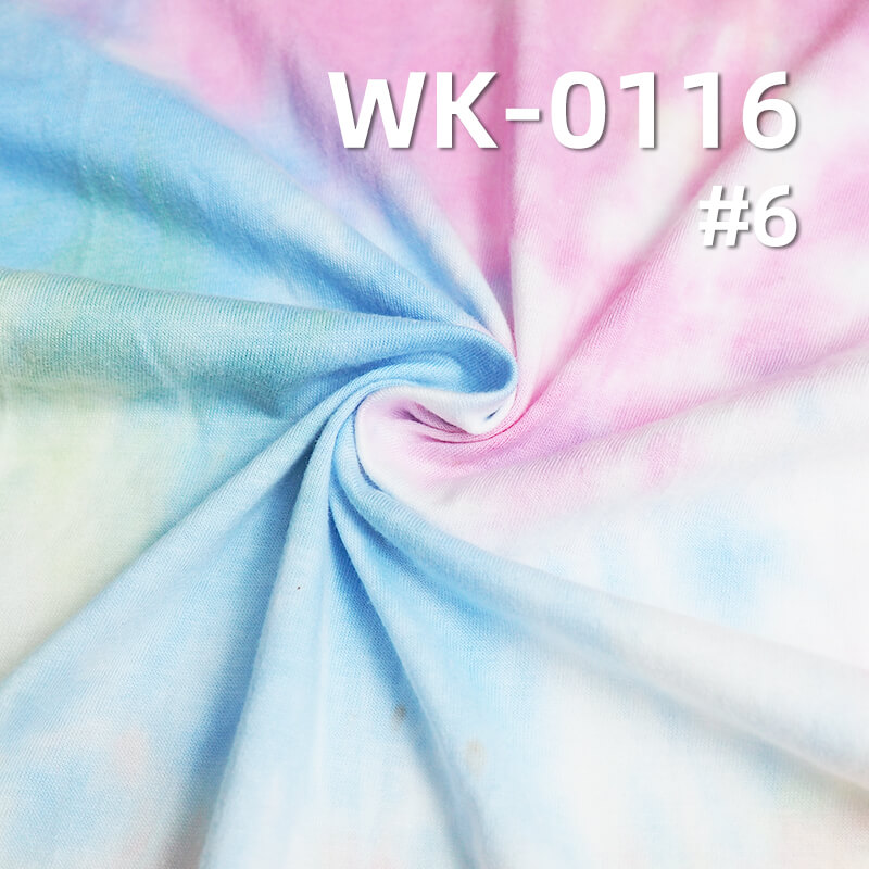 160g/m² Combed Cotton Knit Fabric | 26S Single Jersey Tie-Dye T-Shirt & Undershirt Material