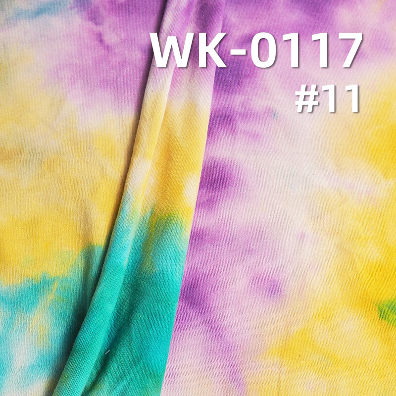 180g/m² Combed Cotton Knit Fabric | 21S Single Jersey Tie-Dye T-Shirt & Undershirt Material