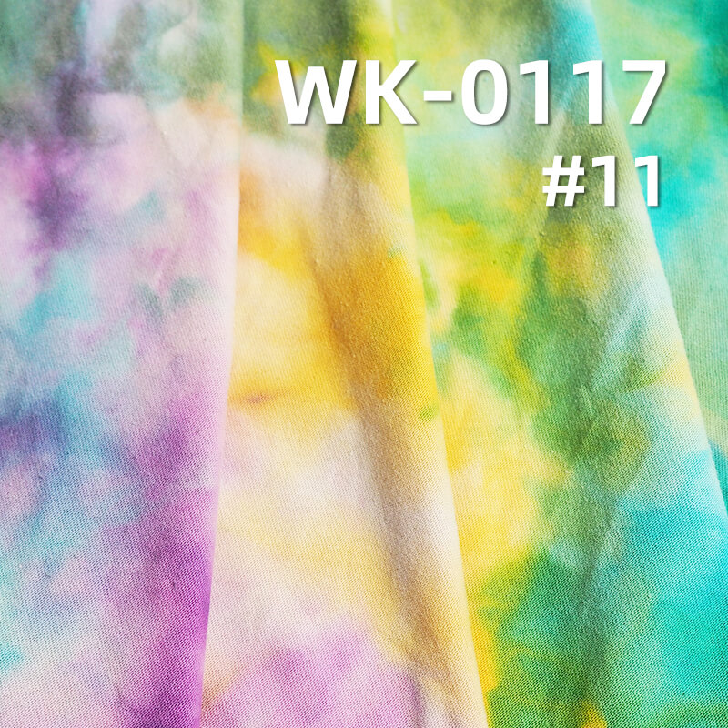 180g/m² Combed Cotton Knit Fabric | 21S Single Jersey Tie-Dye T-Shirt & Undershirt Material