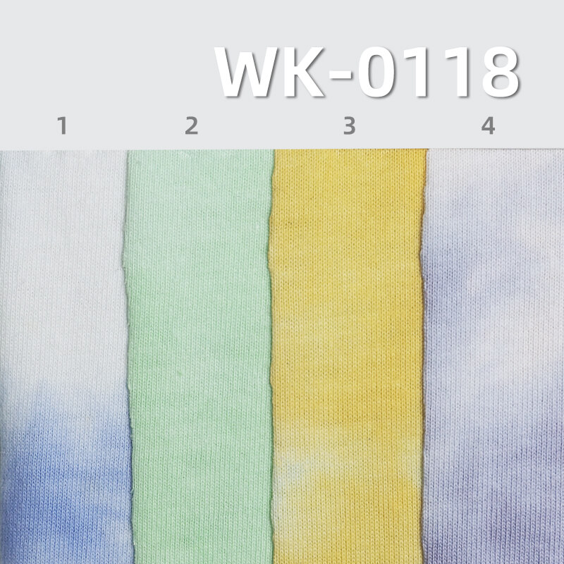 230g/m² Combed Cotton Knit Fabric | 32S Double Yarn Tie-Dye T-Shirt & Undershirt Material