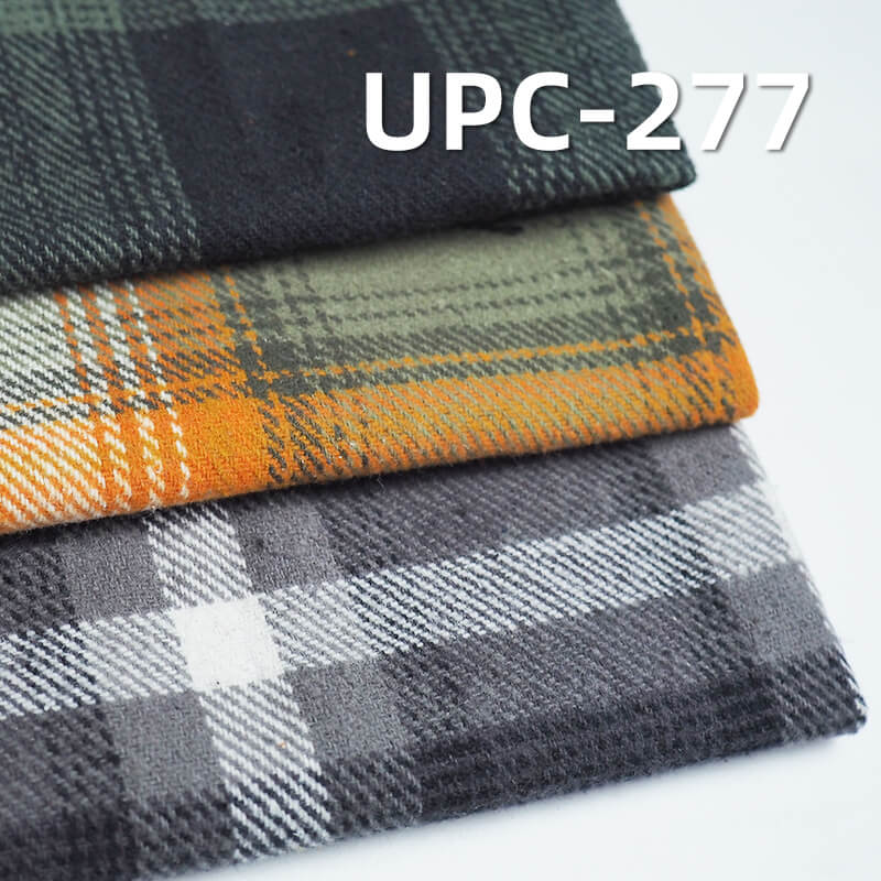 300g/m² Yarn-Dyed Plaid Fabric | 100% Cotton Double-Sided Fleece | Fall-Winter Skirt & Shirt Material