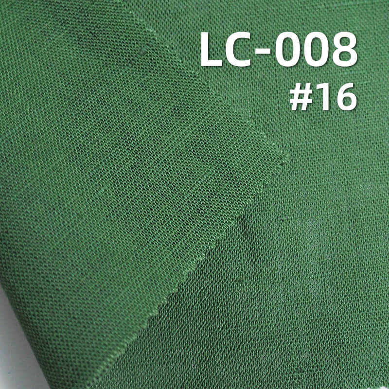 Linen Cotton Plain Weave Fabric | 140g/m² Spring-Summer Dyed Fabric | Rustic Style for Dresses, Tops,Apparel