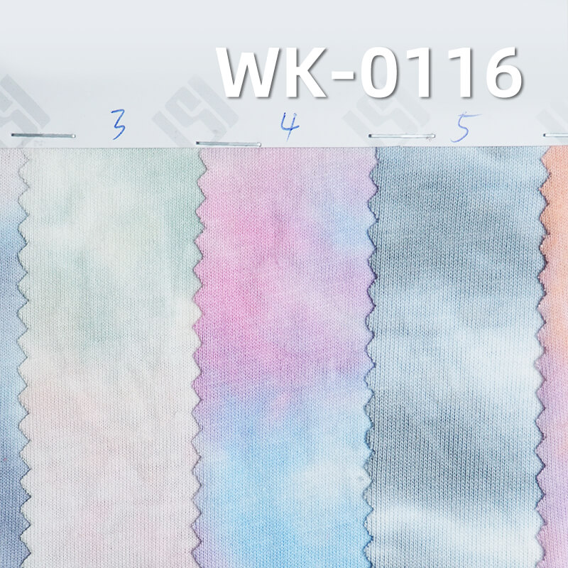 160g/m² Combed Cotton Knit Fabric | 26S Single Jersey Tie-Dye T-Shirt & Undershirt Material