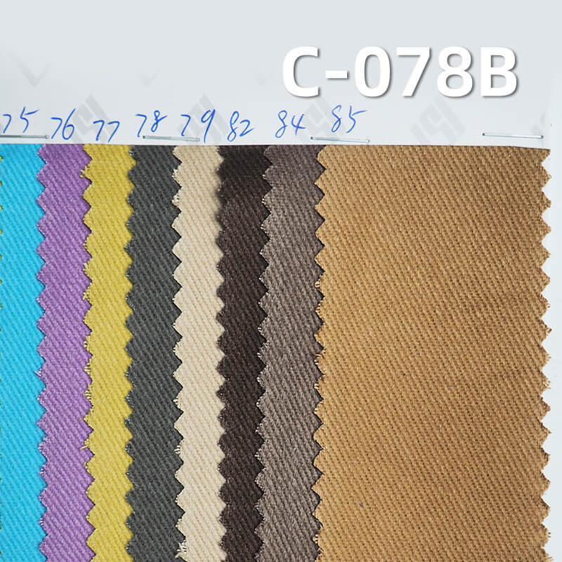This 270g/m² cotton S twill fabric with a snow velvet finish | fall/winter suits, skirts, pants,  jackets material