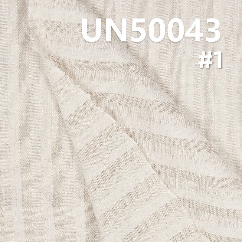 Linen Cotton Stripe Fabric | 114g/m2 Striped Linen Fabric | Linen Cotton Dyed Fabric |  Fabric for Skirts, Casual Tops