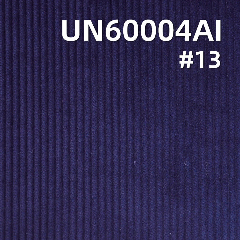 Indigo Dyed Corduroy | 300g/m² 8W Cotton Corduroy | 8 Wale 8 Rib | Washable | Snow Wash | Fabric for Shoes, Pants, Outerwear