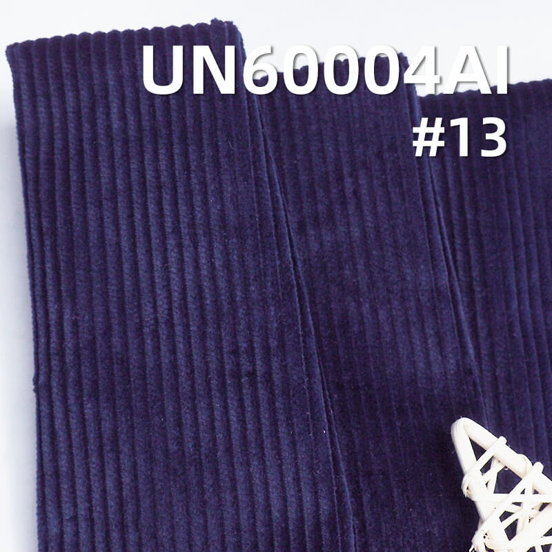 Indigo Dyed Corduroy | 300g/m² 8W Cotton Corduroy | 8 Wale 8 Rib | Washable | Snow Wash | Fabric for Shoes, Pants, Outerwear