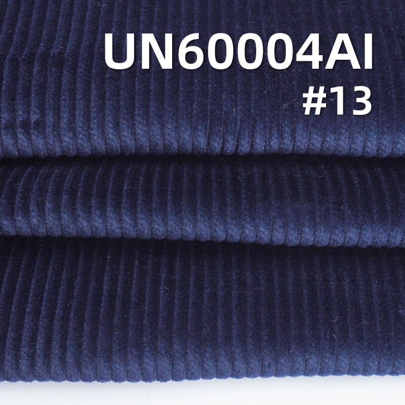 Indigo Dyed Corduroy | 300g/m² 8W Cotton Corduroy | 8 Wale 8 Rib | Washable | Snow Wash | Fabric for Shoes, Pants, Outerwear