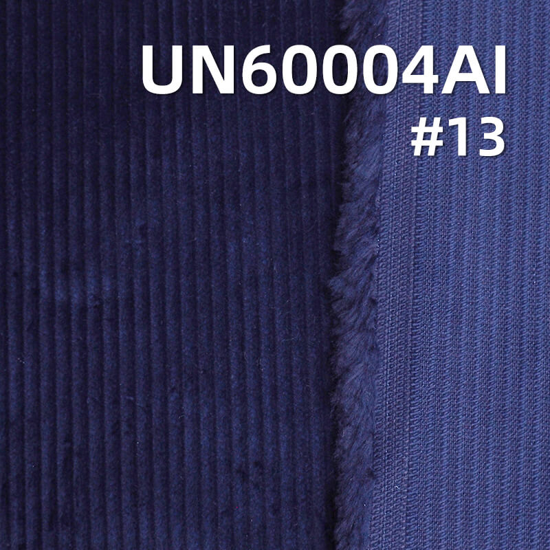 Indigo Dyed Corduroy | 300g/m² 8W Cotton Corduroy | 8 Wale 8 Rib | Washable | Snow Wash | Fabric for Shoes, Pants, Outerwear