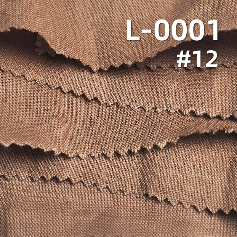 Linen Plain Weave Fabric | 206g/m² Heavyweight Dyed Fabric | Solid Color | Dresses, Pants, Tops Fabric