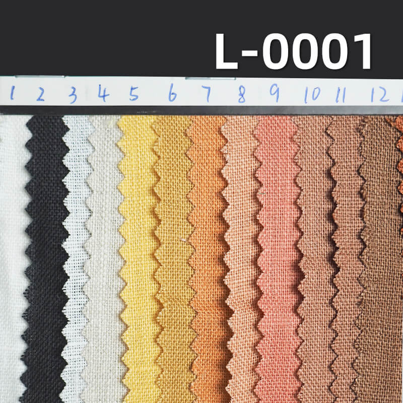 Linen Plain Weave Fabric | 206g/m² Heavyweight Dyed Fabric | Solid Color | Dresses, Pants, Tops Fabric