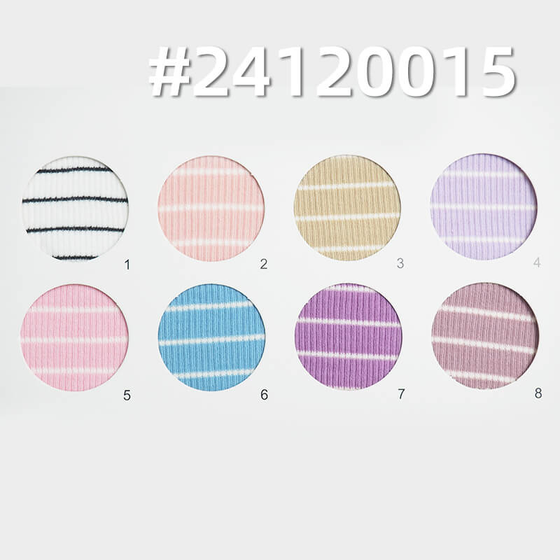 Knit Striped Fabric | Snake Bone Pattern Stretch Knit | Textured Pleated Stripe Fabric | Top, T-Shirt, Base Layer Fabric