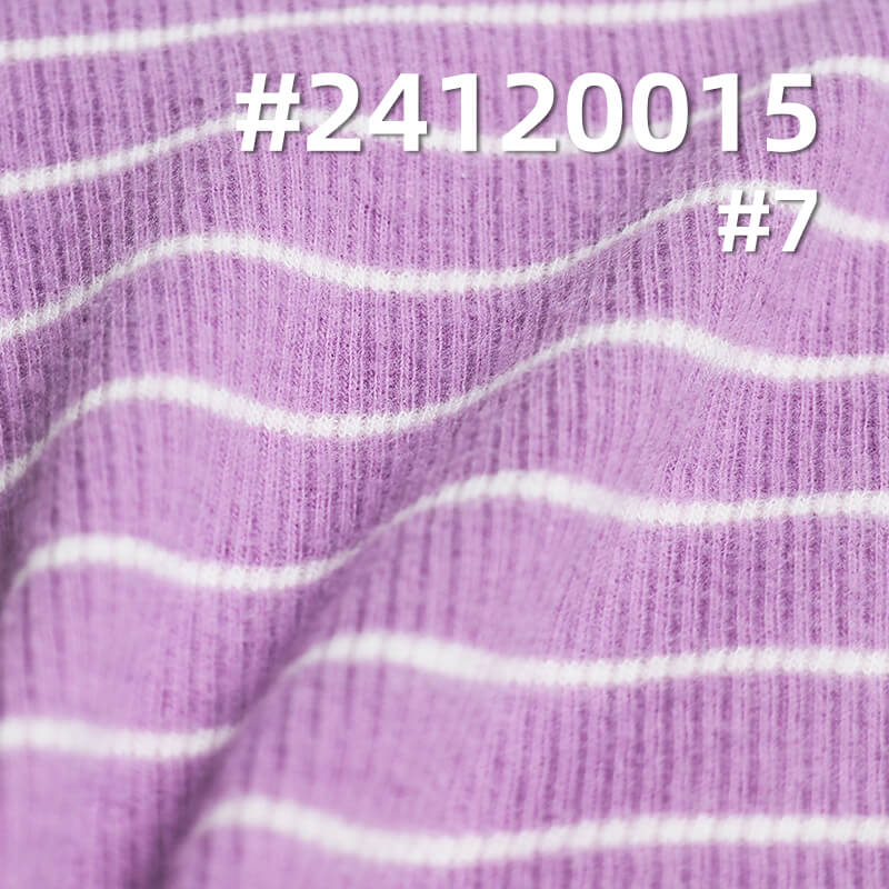 Knit Striped Fabric | Snake Bone Pattern Stretch Knit | Textured Pleated Stripe Fabric | Top, T-Shirt, Base Layer Fabric