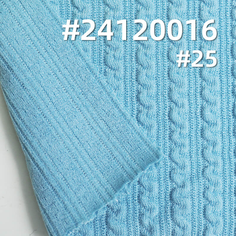 Knit Jacquard Fabric | 320g/m² Fashion Twisted Stripe Knit | TR Stretch Jacquard Fabric | Skirts, Casual Wear, Women's Tops Fabric