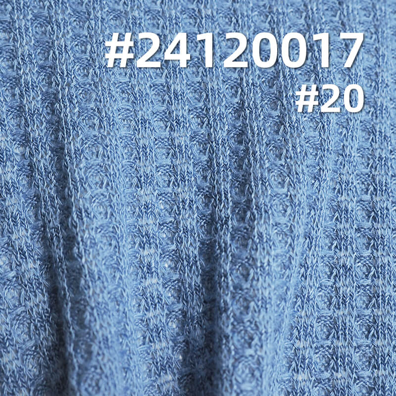 Knit Waffle Fabric | 220g/m² Stretch Jacquard Knit | Textured Waffle Weave |Cardigan, Jacket, Top Fabric