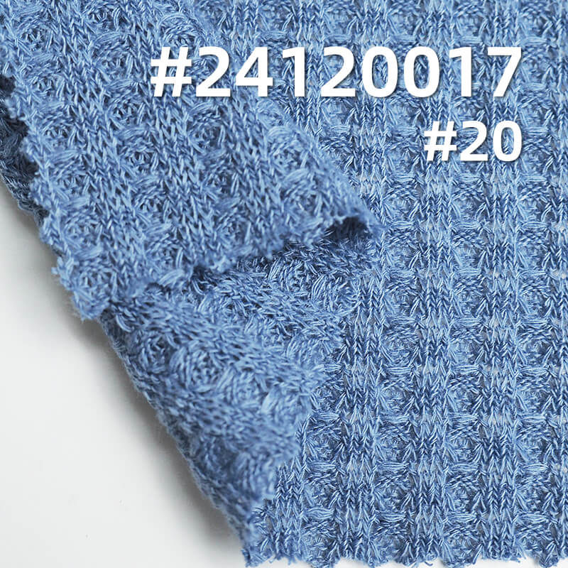 Knit Waffle Fabric | 220g/m² Stretch Jacquard Knit | Textured Waffle Weave |Cardigan, Jacket, Top Fabric