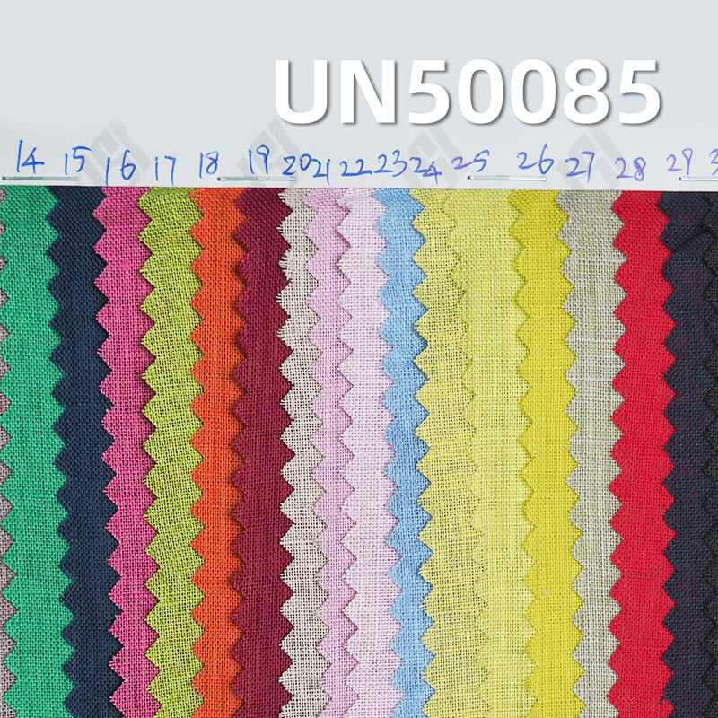 Linen Cotton Blend Fabric | 90g/m² Solid Plain Weave | Spring-Summer Dyed Fabric for Dresses, Tops, Hanfu