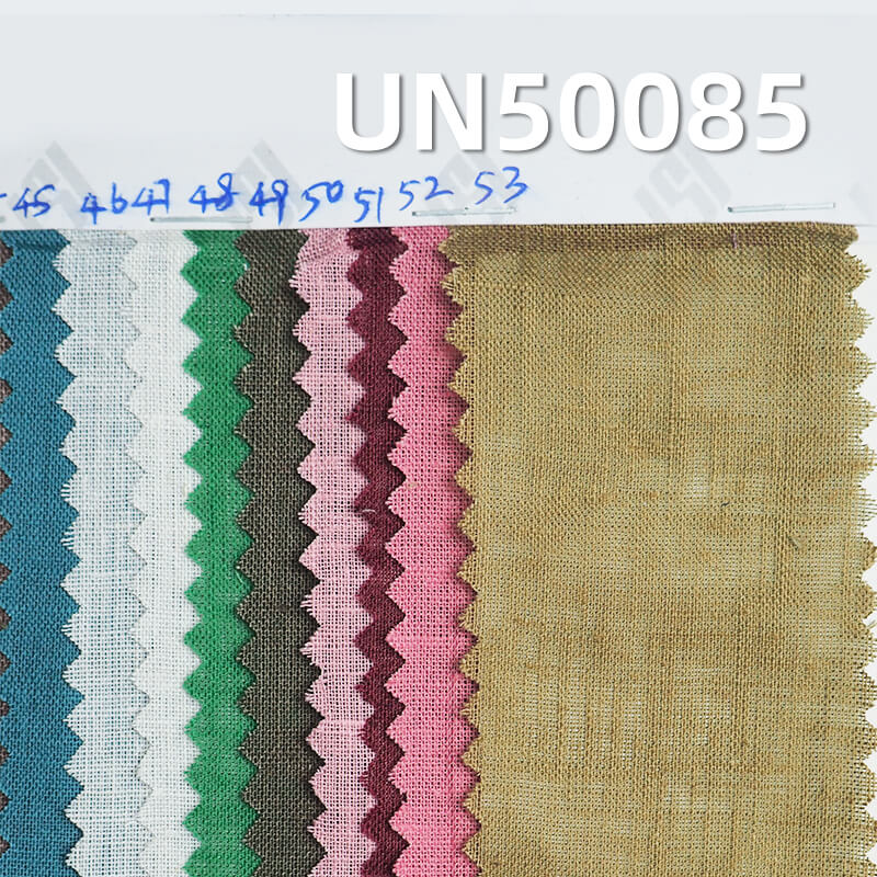 Linen Cotton Blend Fabric | 90g/m² Solid Plain Weave | Spring-Summer Dyed Fabric for Dresses, Tops, Hanfu