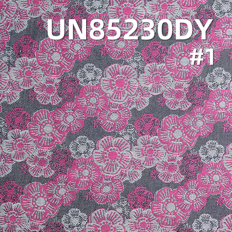 13oz Cotton-Polyester Denim | Sakura Jacquard Denim | Vintage Floral Pattern | Jeans, Skirts, Jackets Fabric