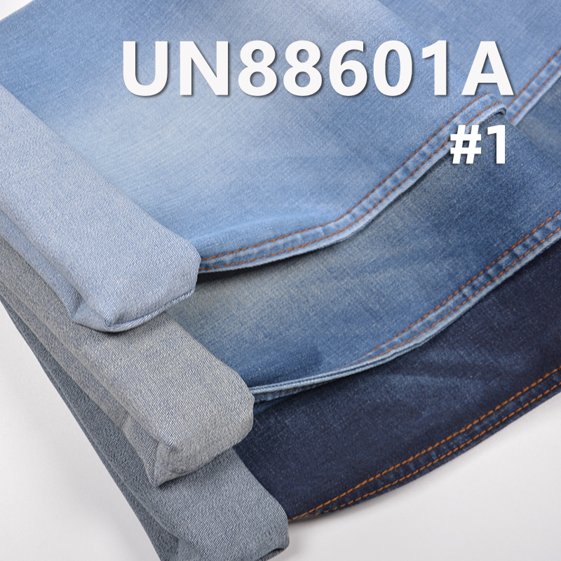 Mercerized Denim | 9.6oz Cotton Stretch Cross Slub Denim | 3/1 "Z" Twill Stretch Fabric | Jeans, Skirts, Shirts Fabric