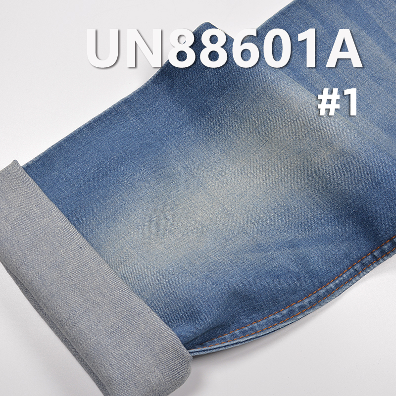 Mercerized Denim | 9.6oz Cotton Stretch Cross Slub Denim | 3/1 "Z" Twill Stretch Fabric | Jeans, Skirts, Shirts Fabric