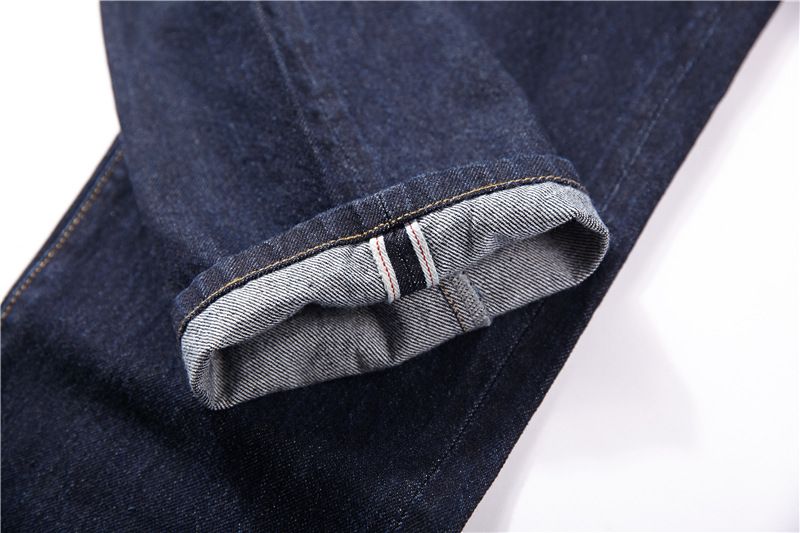 100% Cotton Dark Blue Selvedge Denim | 16.4oz Fall & Winter Pure Cotton Baked Denim | Woven Twill | Jeans, Denim Jackets, and Coats Fabric