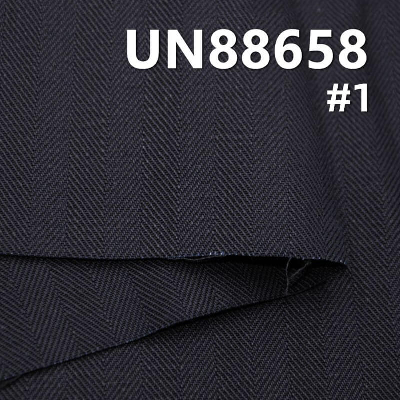 Satin Black Warp Denim | 11.5oz 100% Cotton Herringbone Twill | Non-Stretch Wide Width Denim | Jeans, Jackets, Outerwear Fabric