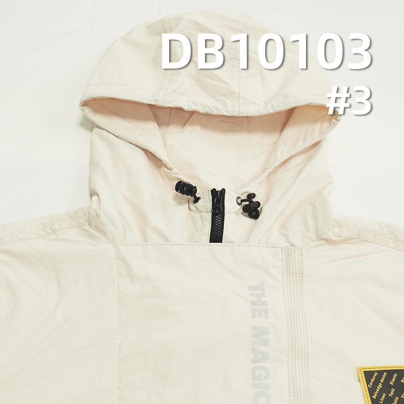 100% Nylon Cotton-Like Dyed Fabric | 122g/m² Soft Crinkle Taslan Water-Repellent Fabric | Outdoor Hiking Jacket Material