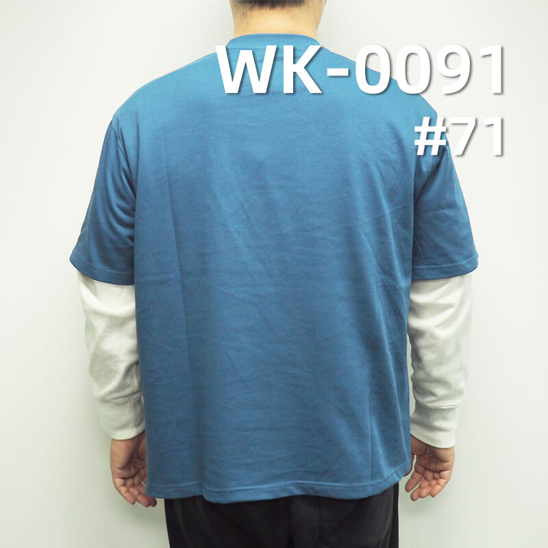 160g/m² Cotton-Polyester Knit Fabric | 32S Combed Cotton Sweatshirt Fabric with Singeing |T-shirt & Lightweight Sweatshirt Material