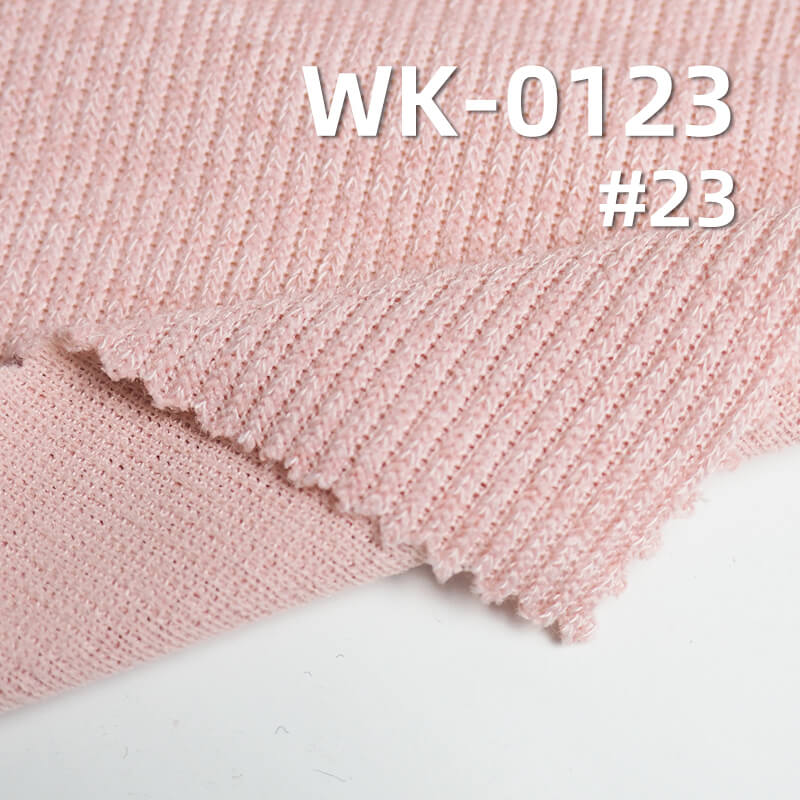 Knit Stretch Rib Fabric | 300g/m2 Polyester-Spandex Fabric | Fabric for Tops, Skirts ,Wide-Leg Pants