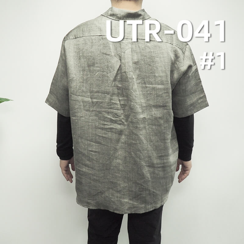 100% Ramie Dyeing Fabric | 124g/m² Herringbone Jacquard | Vintage Style Ramie | Hanfu, Tops, Skirts Fabric