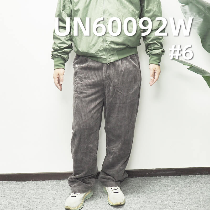 290g/m² Cotton Corduroy | 6-Wale Parent-Child Striped Washed Corduroy | Fabric for Pants, Skirts, Hats, and Casual Jackets