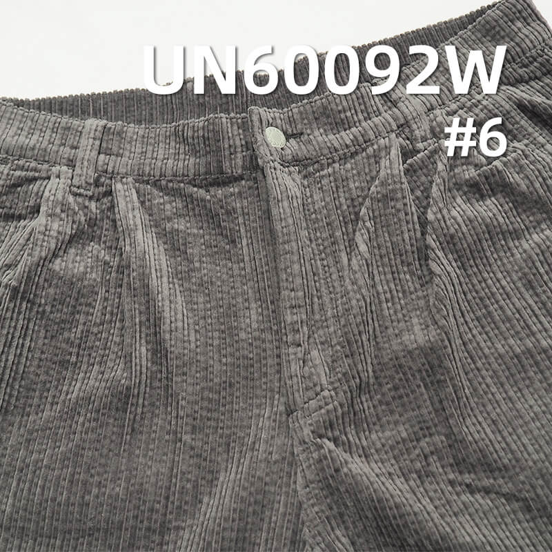 290g/m² Cotton Corduroy | 6-Wale Parent-Child Striped Washed Corduroy | Fabric for Pants, Skirts, Hats, and Casual Jackets