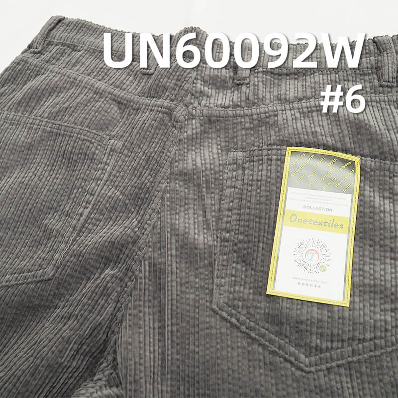 290g/m² Cotton Corduroy | 6-Wale Parent-Child Striped Washed Corduroy | Fabric for Pants, Skirts, Hats, and Casual Jackets
