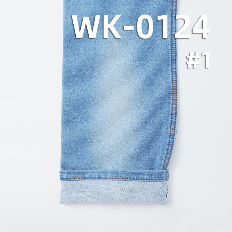 Stretch Knit Denim | 350g/m² Knit Stretch | Cotton Elastane Indigo Knit Terry Denim | Jeans, Jackets, Outerwear Fabric