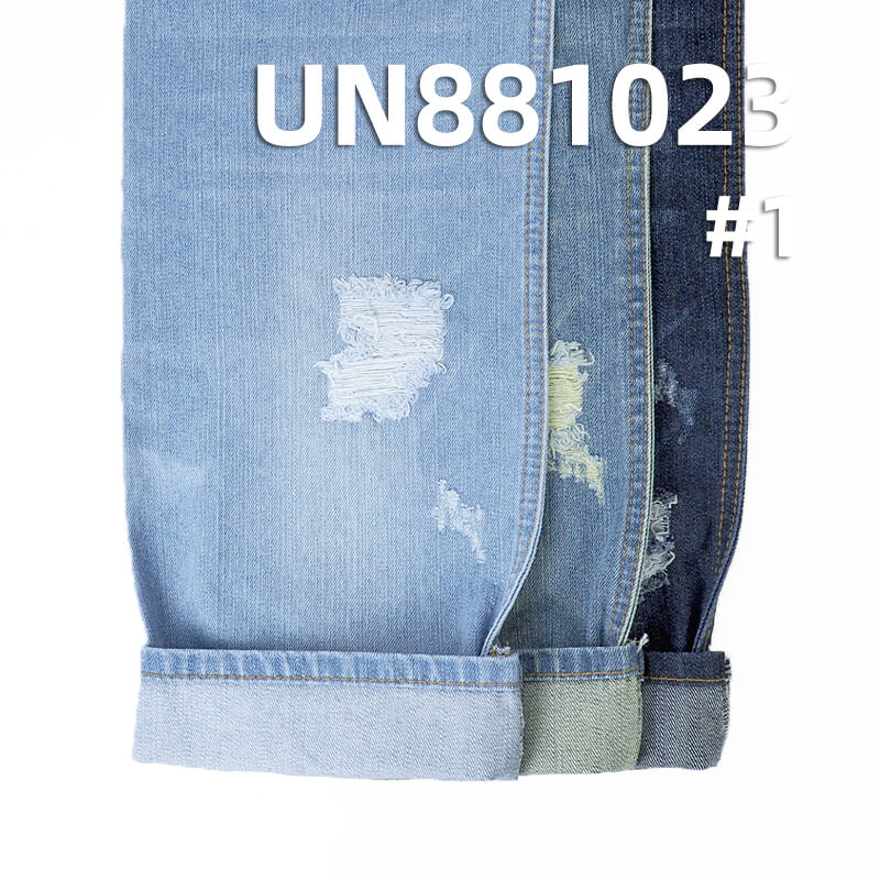 Slub-Look Desized Denim | 10.9 oz Cotton-Viscose Denim Fabric | Woven 4/1 Right Twill | Jeans, Skirts & Shirts Fabric