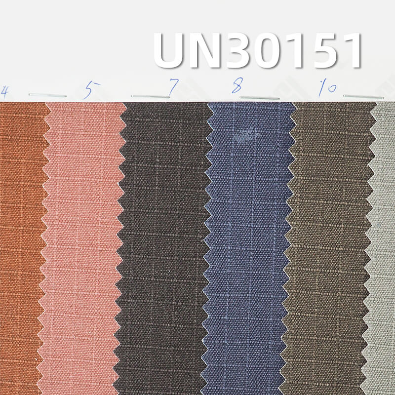 100%Cotton Rip-stop Dobby Pigment Print Dyed Fabric| 248g/m2 6MM*6MM Check Weave| Pants, Skirts, Jackets Fabric