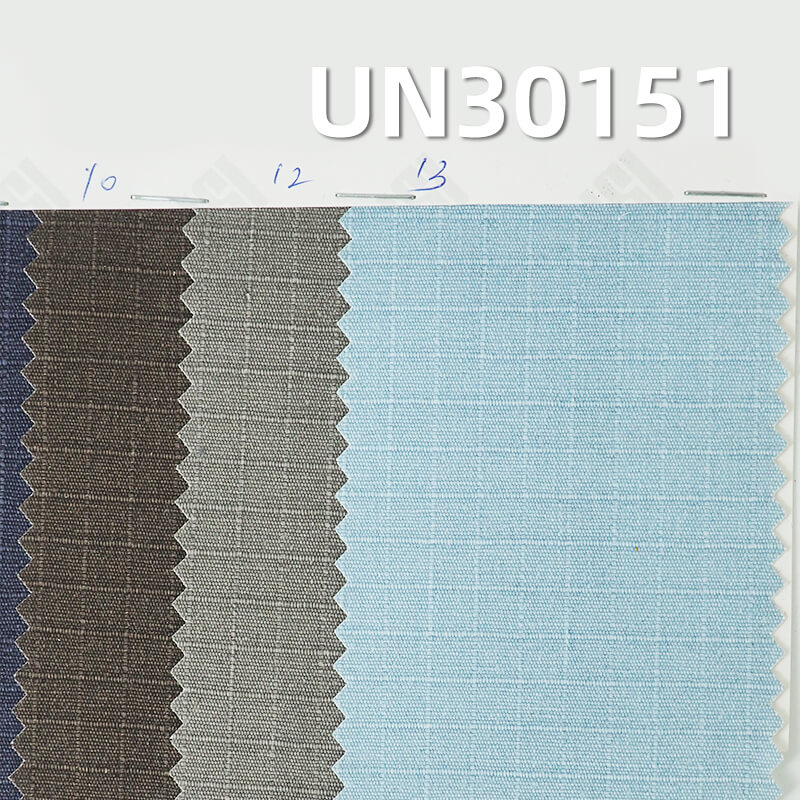 100%Cotton Rip-stop Dobby Pigment Print Dyed Fabric| 248g/m2 6MM*6MM Check Weave| Pants, Skirts, Jackets Fabric