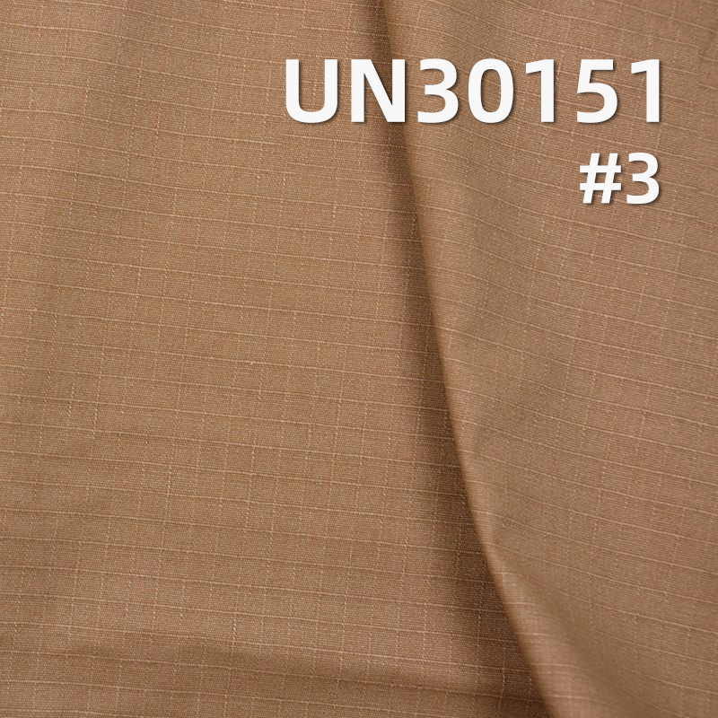 100%Cotton Rip-stop Dobby Pigment Print Dyed Fabric| 248g/m2 6MM*6MM Check Weave| Pants, Skirts, Jackets Fabric