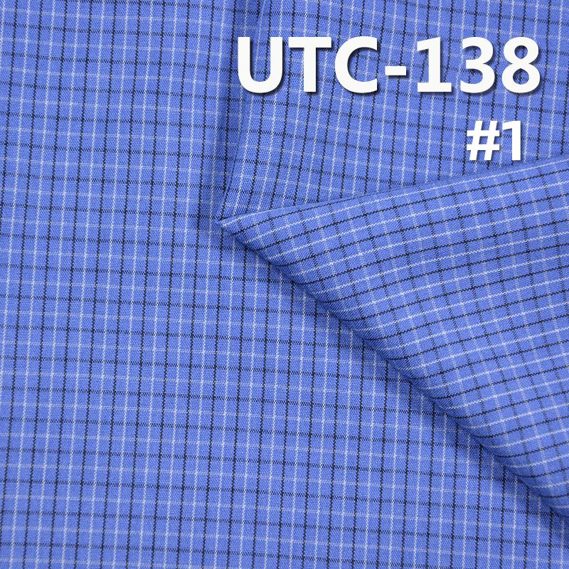 100%Polyester Yarn Dyed Check Fabric 55/56" 140g/m2 UTC-138