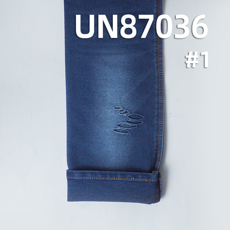 Indigo Knit Denim Fabric | 318g/m2(9.4oz) Cotton-Spandex Knit Stretch | Denim Blue Twill Cloth |Jeans,  Sweatshirt, and Outerwear Material