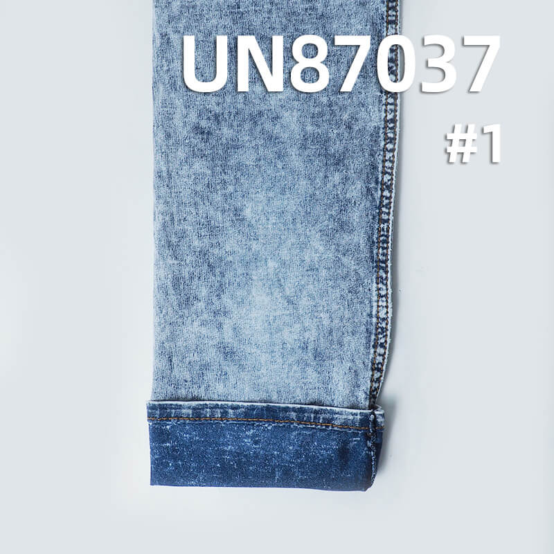 Indigo Knit Denim Fabric | 187g/m2(5.5oz) All-Cotton Knit Denim | Denim Blue Plain Weave Cloth | Stretch Jeans, Denim Skirt, and Top Material