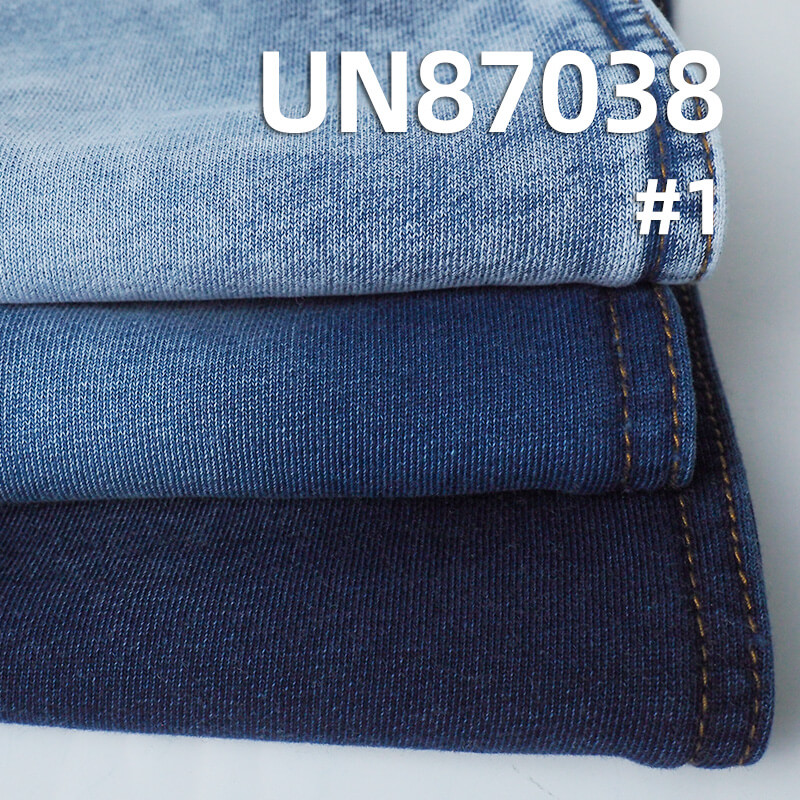 Indigo Knit Denim Fabric | 340g/m2(10 oz) All-Cotton Knit Denim | Denim Blue Sweatshirt Cloth | Stretch Jeans, Sweatshirt, and Outerwear Material
