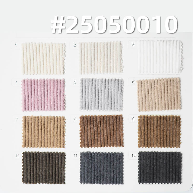 Nano 8-Wale Corduroy | 280g/m² Polyester Warp-Knitted Corduroy | 8W Corduroy | Hat, Pants, Skirt, and Outerwear Material